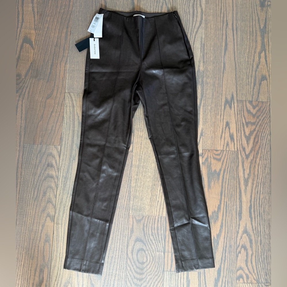 Babaton Faux Leather Pants in Dark Brown
Size 4. New with tags